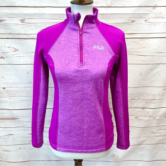 Fila Fuchsia Magenta 1/4 Zip Fleece Pullover Jacket - Picture 1 of 8